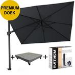 Challenger T2 premium zweefparasol 300x300 cm matt black, Tuin en Terras, Ophalen of Verzenden, Nieuw