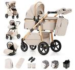 3-in-1 Kinderwagen met Opvouwbaar Aluminium Frame en Wieg, Kinderen en Baby's, Verzenden, Nieuw