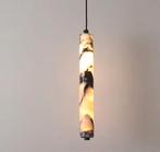 Luxe Zwarte Natuursteen Hanglamp – Cilinder Design met LED, Huis en Inrichting, Lampen | Hanglampen, Verzenden, Nieuw