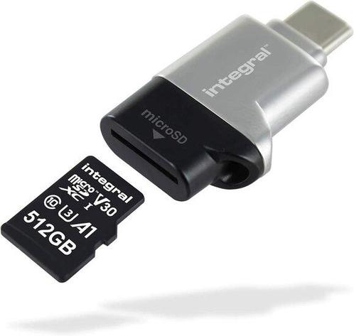 Integral MicroSD USB-C Kaartlezer, Audio, Tv en Foto, Fotografie | Accu's en Batterijen, Nieuw, Ophalen of Verzenden