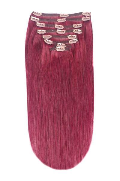 Remy Human Hair extensions Double Weft  16 - rood 530#, Sieraden, Tassen en Uiterlijk, Uiterlijk | Haarverzorging