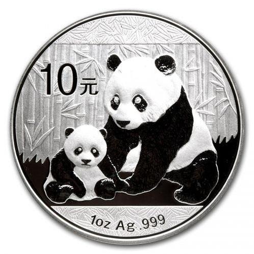 Chinese Panda 1 oz 2012 (8.000.000 oplage), Postzegels en Munten, Munten | Azië, Oost-Azië, Losse munt, Zilver, Verzenden