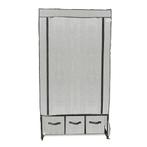 Opvouwbare Kledingkast | Campingkast | 90x47x163 | Grijs, Huis en Inrichting, Verzenden, Met klep(pen), Nieuw, 50 tot 100 cm