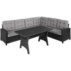 Wicker loungeset Catania - zwart, Tuin en Terras, Tuinsets en Loungesets, Verzenden, Nieuw