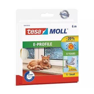 Tochtstrip | Tesa |  6 meter (E-profiel, Zelfklevend, Wit), Doe-het-zelf en Verbouw, Isolatie en Afdichting, Nieuw, Verzenden