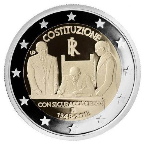 Italië 2 Euro Grondwet 2018, Postzegels en Munten, Munten | Europa | Euromunten, Verzenden