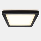 Zwarte badkamer plafondlamp Shivani, vierkant, IP44, 8W,, Ophalen of Verzenden, Nieuw, Stof, Basis