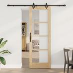 vidaXL Schuifdeur met Hardware Set ORKDALvan Massief Hout, Verzenden, Nieuw
