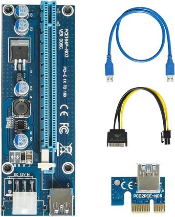 PCI-E PCI Express Riser - 6-pins aangedreven - VER 006C beschikbaar voor biedingen