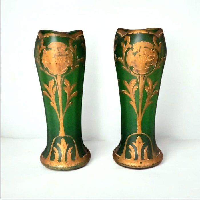 François-Théodore Legras - Vaas (2) - Modèle Belgrade - Art, Antiek en Kunst, Antiek | Glas en Kristal