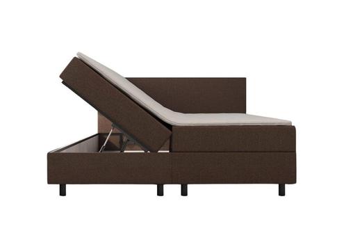 Mörgenn Opberg Boxspring Bruin - 140x200 cm, Huis en Inrichting, Slaapkamer | Boxsprings, Bruin, Nieuw, Verzenden