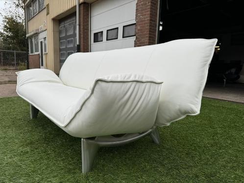 LEOLUX Tango bank relax design 2,5 zit bankstel wit leer, Huis en Inrichting, Banken | Bankstellen, Rechte bank, Zo goed als nieuw