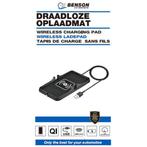Benson Draadloze Qi oplader - antislip - zwart - 180 x 10..., Telecommunicatie, Mobiele telefoons | Telefoon-opladers, Ophalen of Verzenden