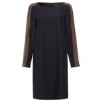 Marc Aurel • antraciete jurk met bruine bies • 38, Kleding | Dames, Maat 38/40 (M), Marc Aurel, Verzenden, Zwart