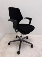 Refurbished Girofex 64-3578 zwart stof verstelbare armlegger, Vergader- of Presentatieruimte, Ophalen of Verzenden, Gebruikt, Stoel