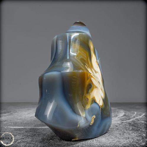 Natuurlijke Orka Agaat Vlam- 840.49 g, Verzamelen, Mineralen en Fossielen