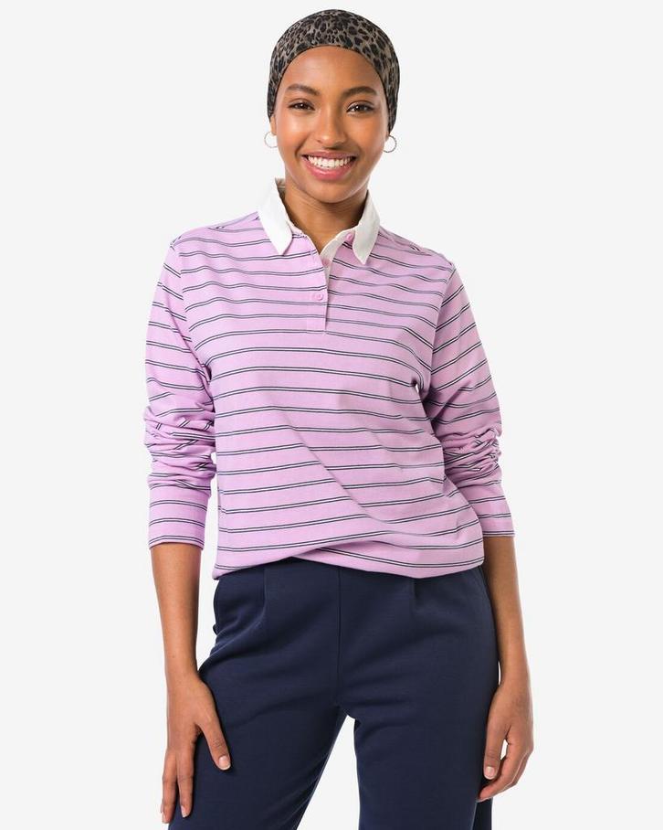 HEMA Damesshirt Elif jersey strepen roze, Kleding | Dames, Overige Dameskleding, Nieuw, Verzenden