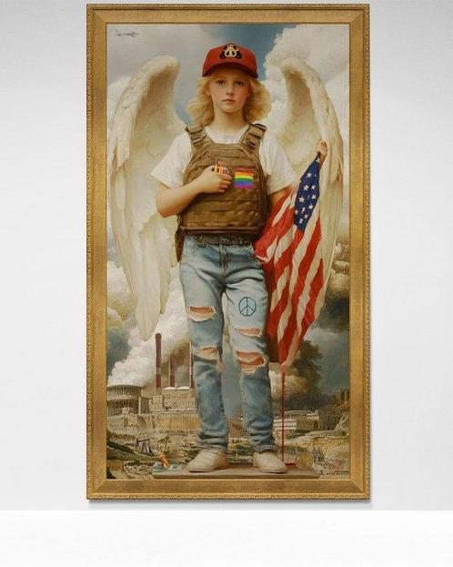 Teejo (1992) - God Bless America, Antiek en Kunst, Kunst | Schilderijen | Modern