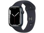 Apple Watch Series 7 45mm Cellular (Simlockvrij) - Zwart, Verzenden, Zo goed als nieuw