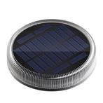 Solar grondspot Round met schemersensor voordeelset van 4, Tuin en Terras, Nieuw, Minder dan 50 watt, Rvs, Led