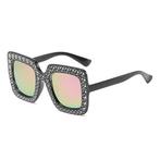 Oversized Mozaïek Zonnebril voor Dames - Retro Catwalk Bril, Verzenden, Nieuw