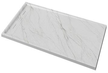 SALE - Skadi 120x90 - Wit marmer - Douchebak - beschikbaar voor biedingen