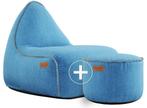Cobana Lounge Chair & Pouf Outdoor - Turquoise, Huis en Inrichting, Zitzakken, Verzenden, Nieuw