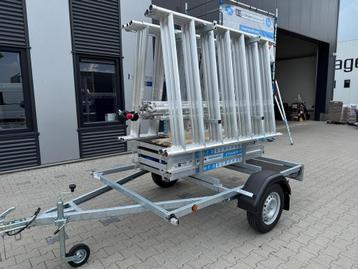 Complete steiger met aanhanger beschikbaar voor biedingen