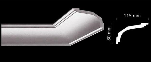 Arstyl Z17 (80 x 115 mm), lengte 2 m, Doe-het-zelf en Verbouw, Plinten en Afwerking, Nieuw, Ophalen of Verzenden