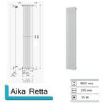 Handdoekradiator Aika Retta 1800 x 295 mm Zwart, Doe-het-zelf en Verbouw, Sanitair, Nieuw, Overige typen, Ophalen of Verzenden