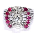 Ring - 14 karaat Witgoud -  1.16ct. tw. Diamant