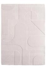 Wasbaar Vloerkleed | Pompei | Vormen | Crème | 80x250 cm, Huis en Inrichting, Stoffering | Tapijten en Kleden, Verzenden, Nieuw