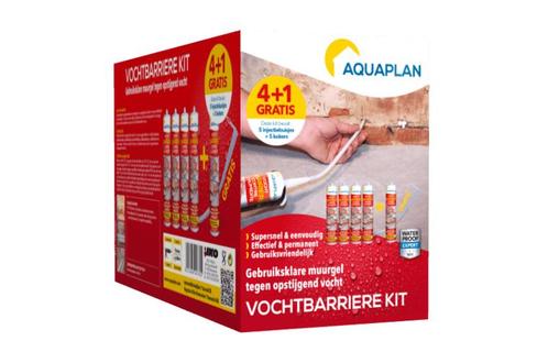 Aquaplan Aquaplan vochtbarriere kit 4 1 5 x 310 ml, Doe-het-zelf en Verbouw, Isolatie en Afdichting, Nieuw, Verzenden