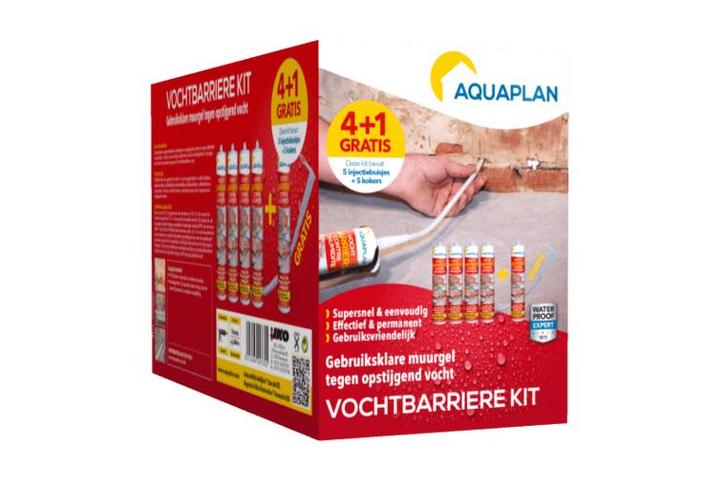 Aquaplan Aquaplan vochtbarriere kit 4 1 5 x 310 ml, Doe-het-zelf en Verbouw, Isolatie en Afdichting, Nieuw, Verzenden