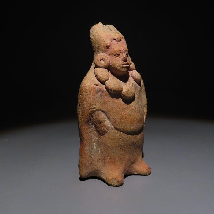 Maya Terracotta Figuur. 650 - 900 n.Chr. 10,4 cm hoog., Verzamelen, Mineralen en Fossielen