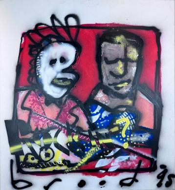 Herman Brood | Origineel Schilderij: Rockin beschikbaar voor biedingen