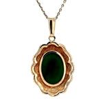 Gouden vintage hanger met nefriet jade 14 krt, Ophalen of Verzenden, Nieuw