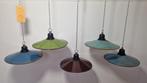 Plafondlamp - Emaille, Staal - Emaille lamp 5 stuks, Antiek en Kunst