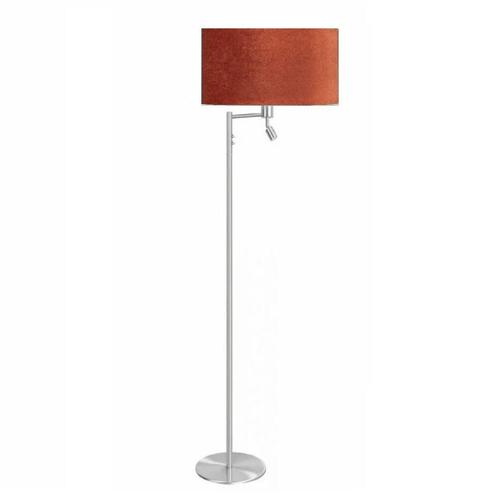 Highlight vloerlamp met leeslamp Zilver E27 160 cm Incl., Huis en Inrichting, Lampen | Vloerlampen, Metaal, Ophalen of Verzenden