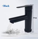 Enkele Handgreep Wastafelkraan –Mat Zwart, Warm , Koud Water, Verzenden, Nieuw