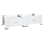 vidaXL Wasmachine- en drogerverhoger dubbel met lades wit, Witgoed en Apparatuur, Verzenden, Nieuw