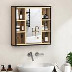 Badkamerspiegelkast, 6 Open Vakken, 3-laags Rek, Wandmontage, Huis en Inrichting, Verzenden, Nieuw