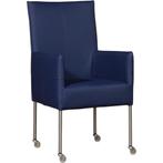 Leren eetkamerstoel Spark - Toledo Kobalt (blauw) - Poten, Huis en Inrichting, Stoelen, Blauw, Nieuw, Ophalen of Verzenden, Eén