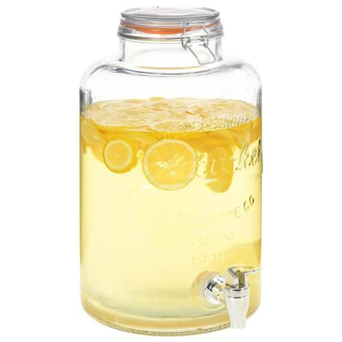vidaXL Waterdispenser XXL met kraan 8 L glas transparant, Huis en Inrichting, Keuken | Keukenbenodigdheden, Nieuw, Verzenden