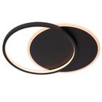 Zwarte plafonnière modern, Axelle, 24W, 2700K LED, 3-staps, Ophalen of Verzenden, Nieuw, Stof, Modern