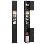 LIVSK Badkamerkast met Lichtstrip - 2 Kasten - Verstelbare P, Verzenden, Nieuw