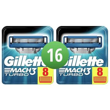 Gillette Combi Scheermesjes Mach3 Turbo 16 mesjes 2x8 beschikbaar voor biedingen