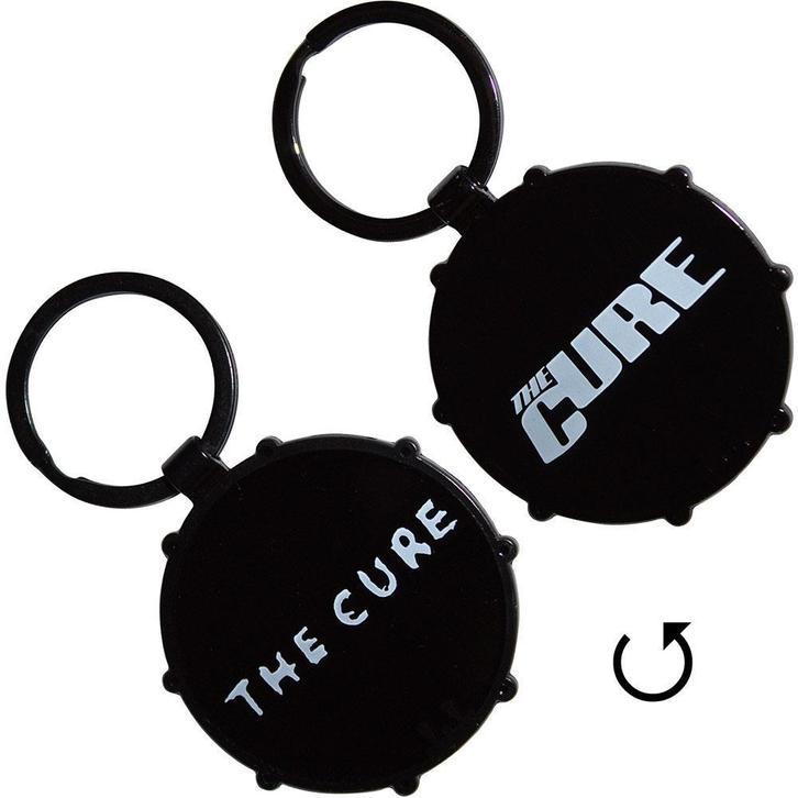 The Cure - Logos Drum - Sleutelhanger officiële merchandise, Verzamelen, Muziek, Artiesten en Beroemdheden, Gebruiksvoorwerp, Nieuw