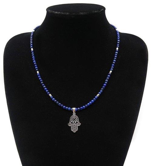 Lapis lazuli - Zilver, Main de Fatma en zilver 925 -, Antiek en Kunst, Antiek | Boeken en Bijbels