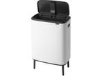 Brabantia Bo Touch Bin Hi Prullenbak - 60 liter - White, Verzenden, Zo goed als nieuw